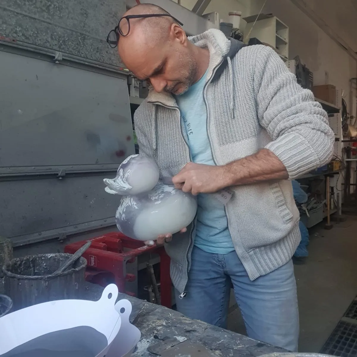 Duli in der Werkstatt